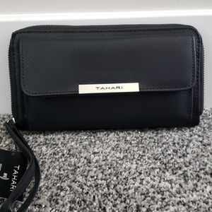 Tahari black wallet/wristlet NWT